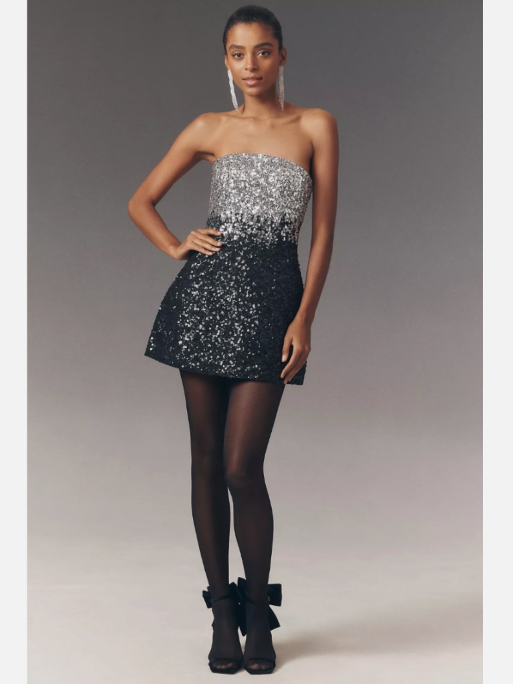 NWT ANTHROPOLOGIE RETROFETE KAMERON STRAPLESS SEQUIN MINI DRESS